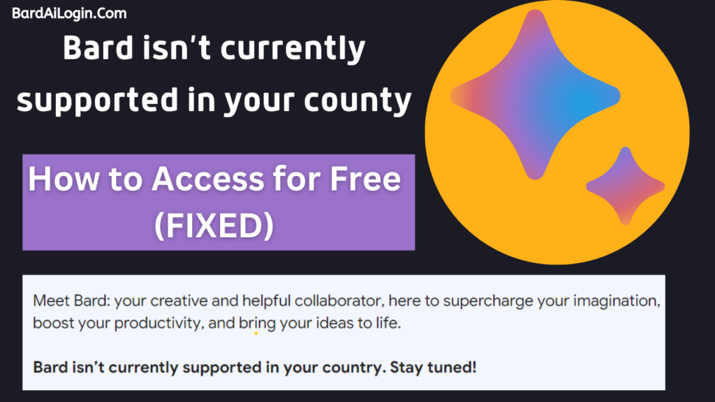 Bard isn’t currently supported in your country. Stay tuned!